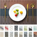 Placemats Set of 6 Vinyl/Plastic Woven Place Mats by Unknown
