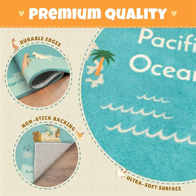 3x5 Play Mat for Kids Playroom - Image 5