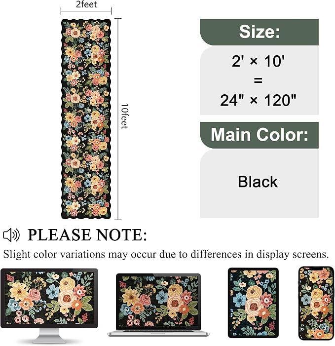 DUKINO 2x10 Runner Rug for Hallway, Washable Kitchen Rug - Image 2
