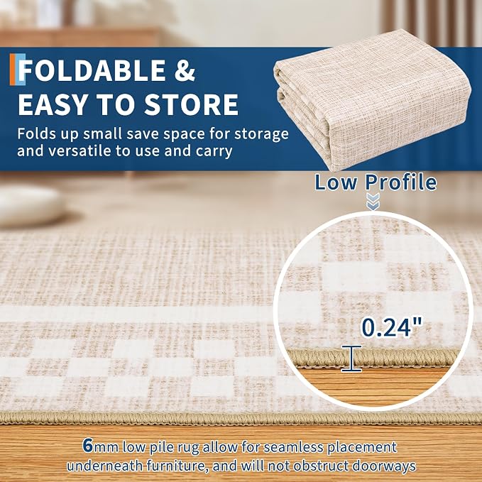 GarveeHome 5x7 Washable Area Rug - Image 4