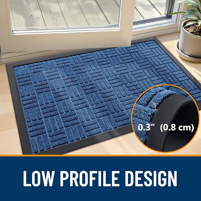 OLANLY Front Door Mat Outside Entrance 71x23, Heavy Duty Sturdy Natural Rubber - Image 4