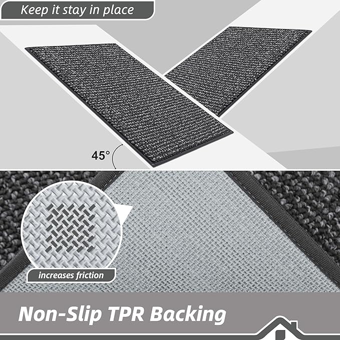 BEQHAUSE Dirt Trapper Door Mat 32" x 72", Non-Slip Washable Doormats Entrance - Image 6