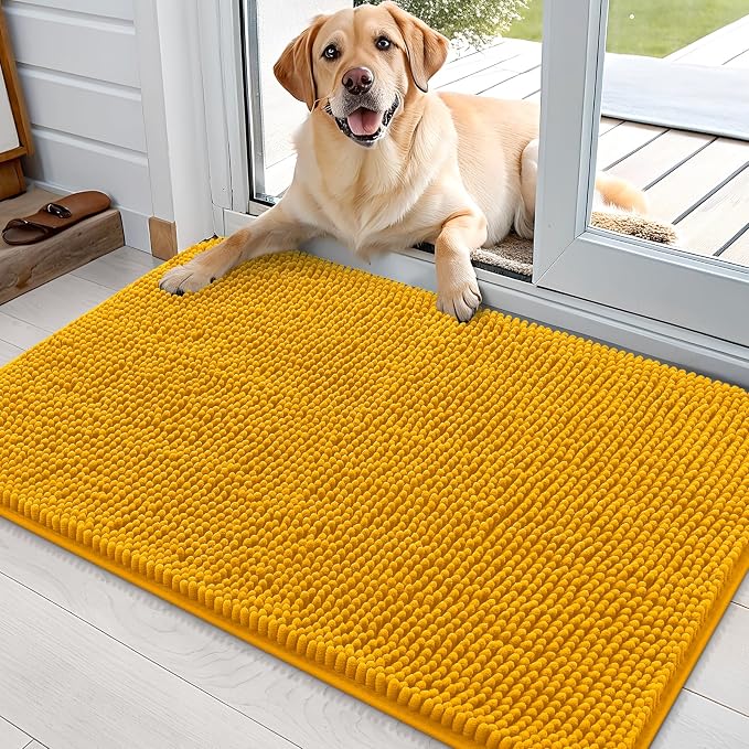 OLANLY Dog Door Mat for Muddy Paws 36x24, Absorbs Moisture and Dirt, Absorbent by OLANLY