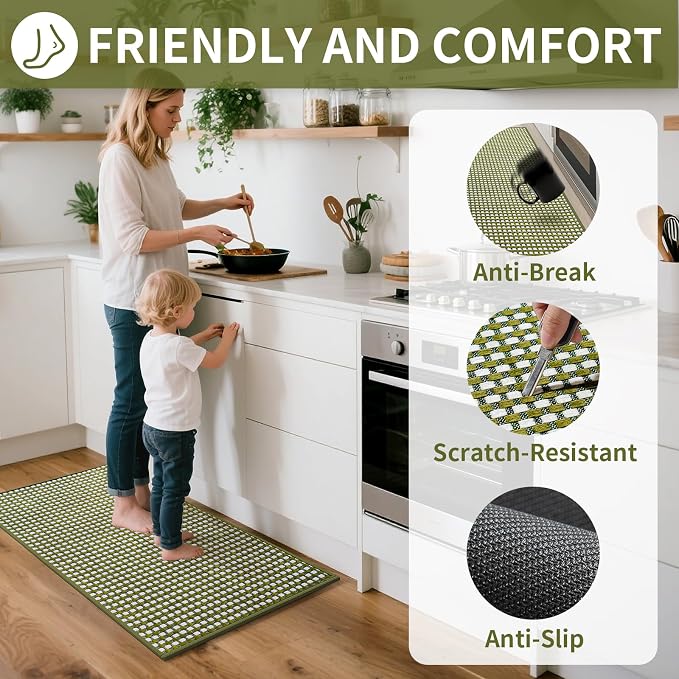 YDKGL Kitchen Mats for Floor, Super Absorbent Kitchen Rugs Non Slip Washable - Image 3