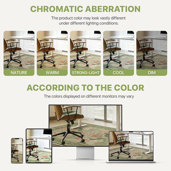 48"x60" Office Chair Mat for Hardwood Tile Floor, Under Desk Carpet Protector - Image 6