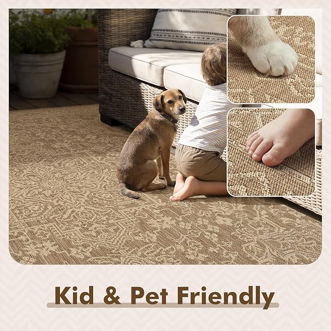MontVoo-3x5 Outdoor Rug Porch Entryway Rug-Polypropylene Indoor Outdoor Rugs - Image 9