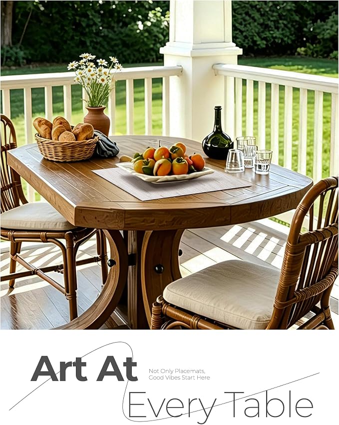 Leetaltree Pale Beige Placemats Set of 8 - Image 8