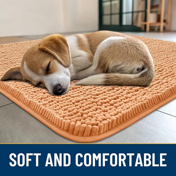 Smiry Dog Door Mat for Muddy Paws 70x24, Absorbent Dirt Trapper, Non-Slip - Image 2