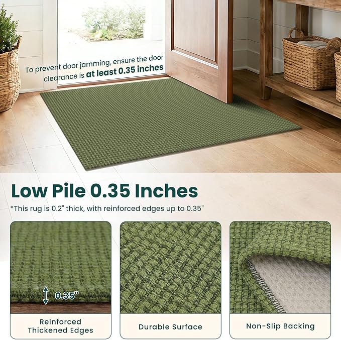 KOZYFLY Cotton Runners for Hallway 2x8, Washable Runner Rug, Woven Non Slip - Image 4
