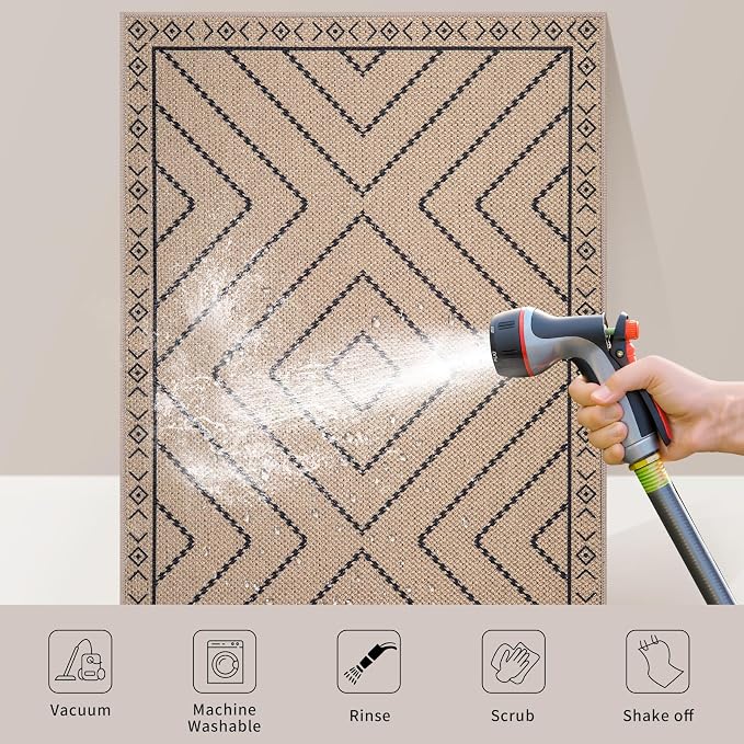 Tangsoo Easy Jute Rug 6x9 Washable Area Rugs - Image 6