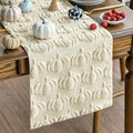 Artoid Mode Beige Soft Faux Fur Pumpkins Fall Table Runner 13x48 Inch | by ArtoidMode
