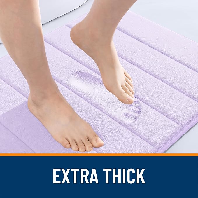 OLANLY Memory Foam Bath Mat 36x24, Super Soft Absorbent Bathroom Rugs, Quick Dry - Image 6
