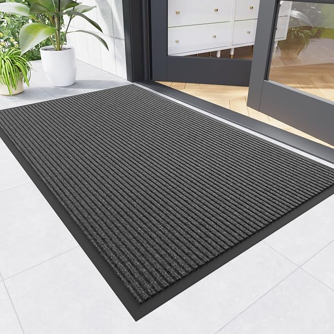 Front Door Mat, Commercial Entrance, Low Profile, Durable Rubber Backing by NatureiFrontDoorMat