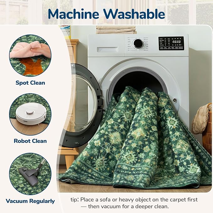 Lessymo 5x7 Washable Area Rug - Image 4