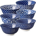 DOWAN Cereal Bowls Set of 6, Ceramic Soup Bowls 23 OZ, 6 Inch Small Dessert by DOWAN