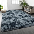 Deerhoo Large Shag Area Rugs 6 x 9, Tie-Dyed Plush Fuzzy Rugs by Deerhoo