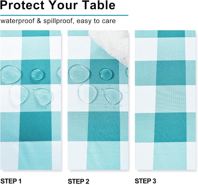 Checkered Tablecloth Square, 70 x 70 Inch - Image 2