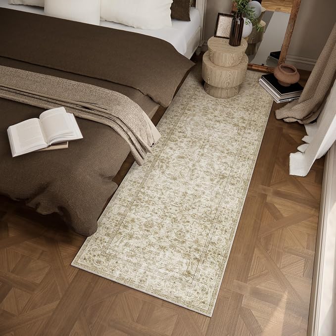 Washable Kitchen Rug Runners for Hallways: 2'6"x8' Bedroom Runner Rug Non Slip - Image 3