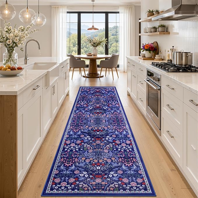 Runner Rug for Entryway: 3x10 Kitchen Rugs Non Slip Washable Ultra-Thin Soft by PLHXFRSoftAreaRugs