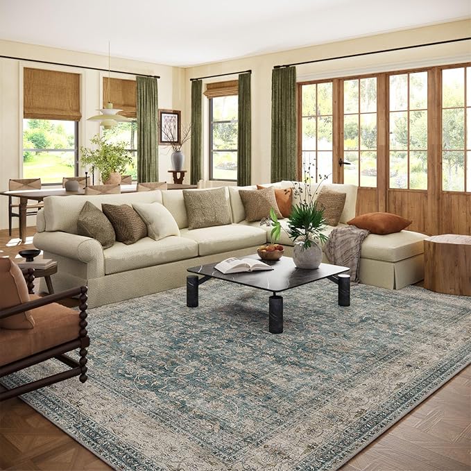 Machine Washable Living Room Rug: 8x10 Area Rugs by palohom