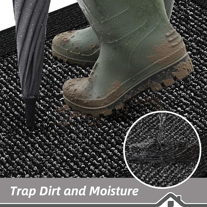 BEQHAUSE Indoor Door Mat 24" x 60", Dirt Trapper Door Mats Non-Slip Entryway - Image 3