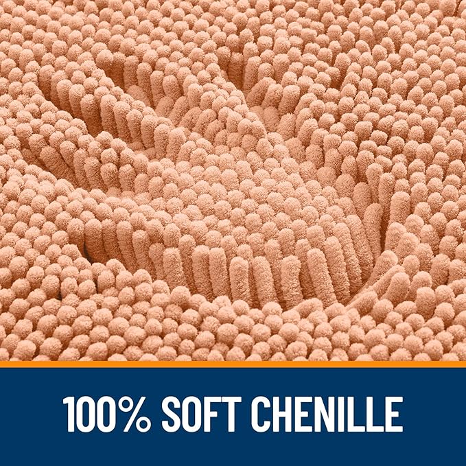 OLANLY Large Bathroom Rugs 59x35, Extra Soft Absorbent Chenille Bath Rugs - Image 3