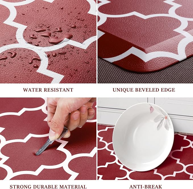 WISELIFE Kitchen Mat Cushioned Anti-Fatigue Kitchen Rug, 17.3"x 60", Non Slip - Image 4