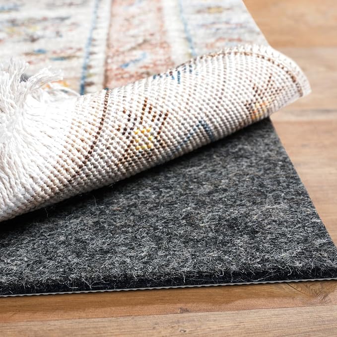 BAGAIL Felt and Natural Rubber Backing Rug Pads 1/8” Thick, 2.5 x 9.5 Ft Non by BAGAILBASICS