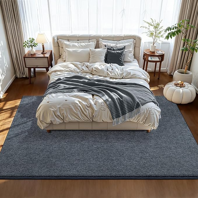Pettop 5x7 Blue Grey Area Rugs for Living Room Bedroom, Thickened Memory-Foam - Image 3