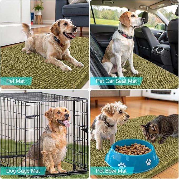 OLANLY Dog Door Mat for Muddy Paws 44x24, Absorbs Moisture and Dirt, Absorbent - Image 7