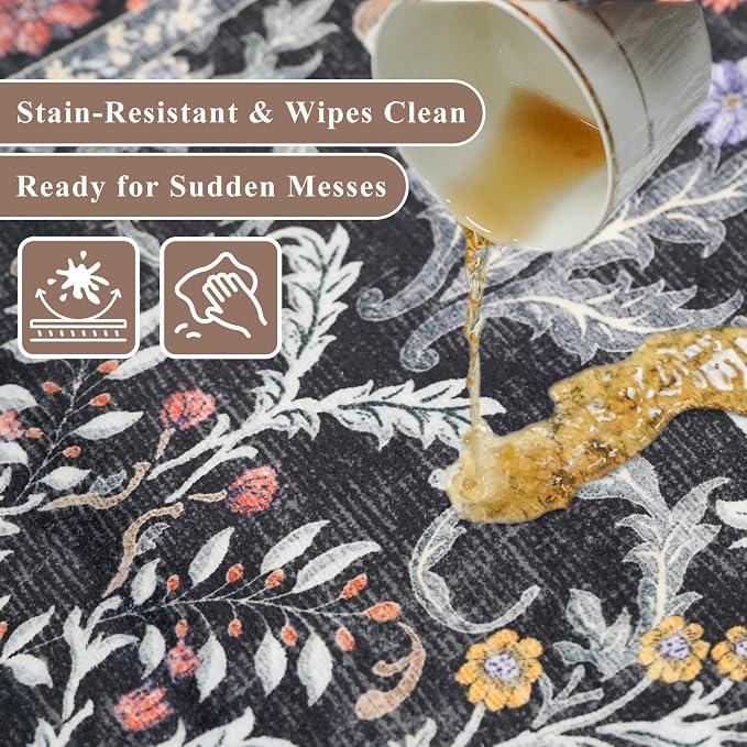 3x10 Botanical Hallway Runner Rug - Image 6