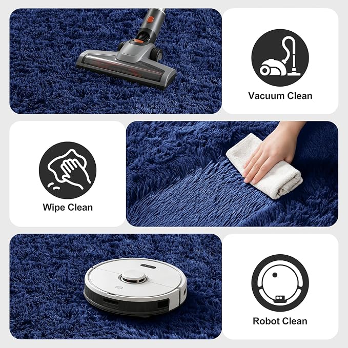 Shag Area Rugs for Bedroom Living Room, 5X8 Ultra Soft Fluffy Area Rugs for Dorm - Image 6