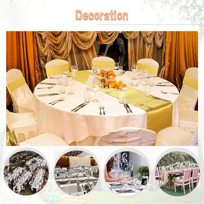 Silver Table Runners, 12x108 Inches, 6 Pack | Satin, Silk and Smooth Fabric - Image 8