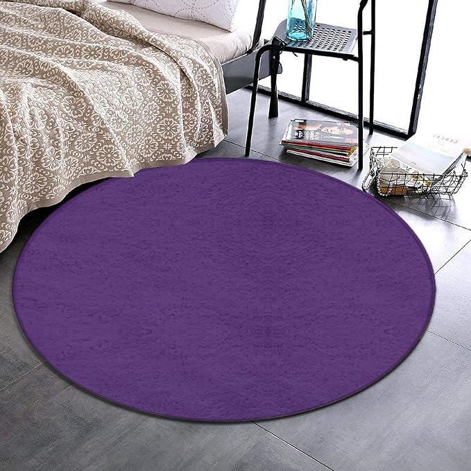 Machine Washable Modern Round Area Rug, Room Sofa Yoga Soft Round Carpet - Image 2