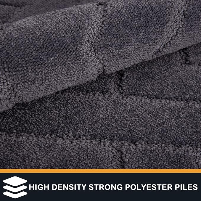 PURRUGS Dirt Trapping Door Mat 24" x 35.5", Non-Slip Machine Washable Entry Rug - Image 3