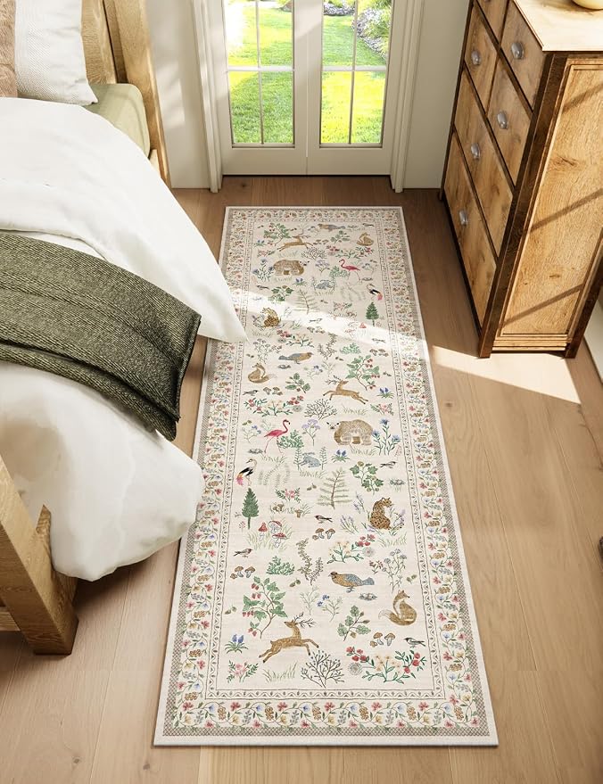 Machine Washable Kitchen Runner Rugs: 2'6"x8' Hallway Runner Non Slip Low Pile - Image 6