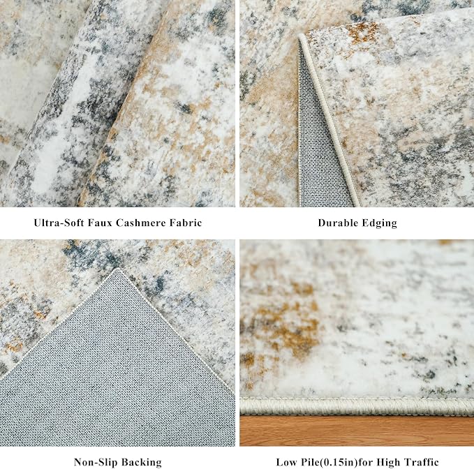 12x12ft Square Living Room Rug – Non-Slip Washable Extra Large Floor Carpet - Image 5