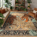 Moynesa Tiger 9x12 Rug, Boho Washable 9 x 12 Area Rugs by Moynesa