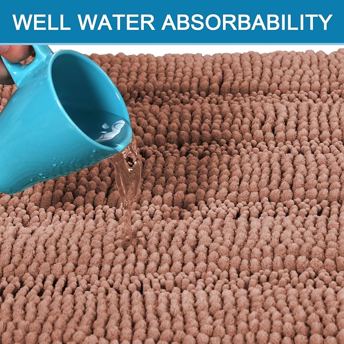 H.VERSAILTEX 2 Piece Set Bathroom Rugs Bath Mats Sets Super Absorbent Chenille - Image 5
