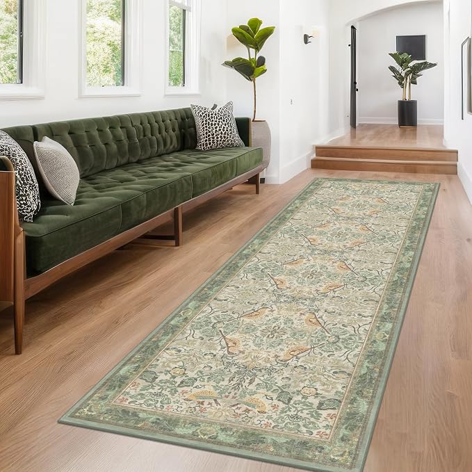 Sage Green10 ft Long Runner Rugs - Image 3