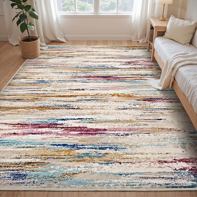tchdio 6x9 Area Rugs for Living Room, Colorful Modern Abstract Area Rug by Tchdio
