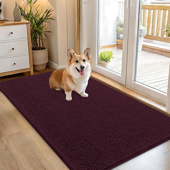 OLANLY Dog Door Mat for Muddy Paws 54x32, Absorbs Moisture and Dirt, Absorbent by OLANLY