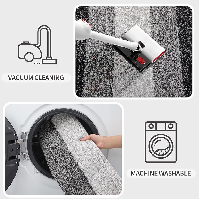 Kitinjoy Indoor Outdoor Door Mat, 48x32 Non-Slip Absorbent Dirt Trapper - Image 5