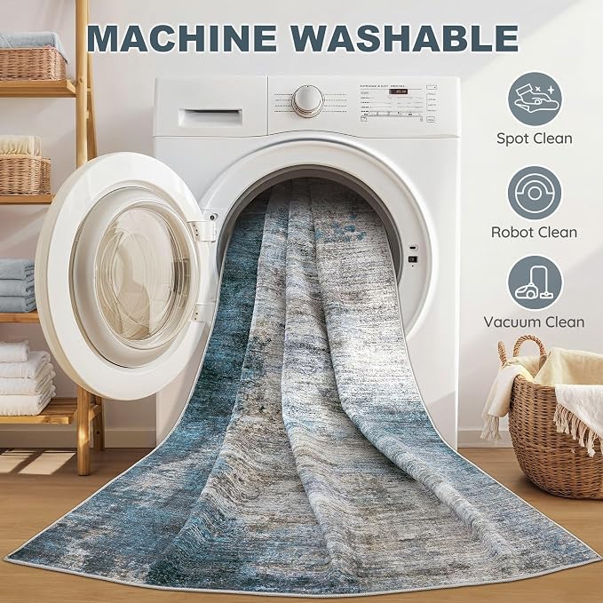DMOYEST 10x14 Area Rug for Living Room, Washable & Non Slip Large Indoor Carpet - Image 5