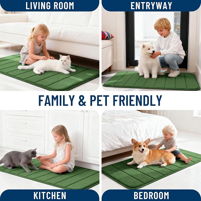 OLANLY Memory Foam Bath Mat 40x32, Super Soft Absorbent Bathroom Rugs, Quick Dry - Image 9