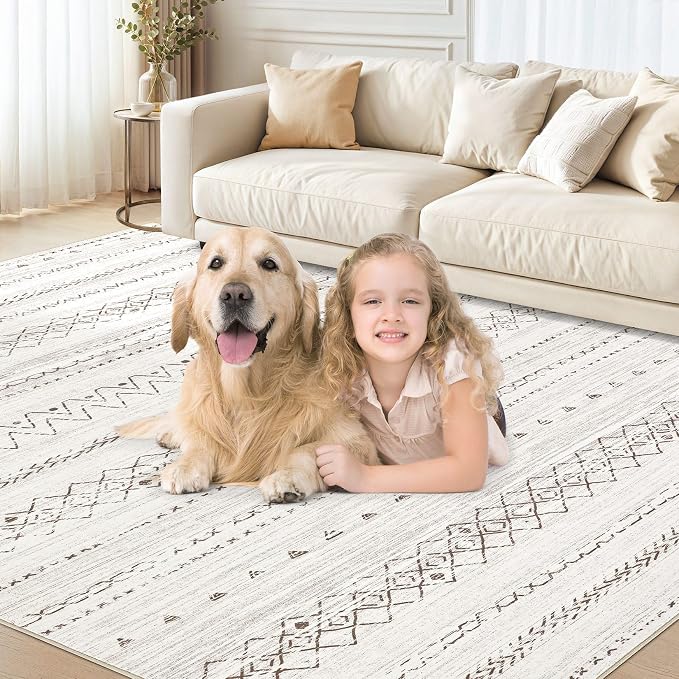 cotiled 10x14 Area Rugs Living Room Rug: Washable Boho Rugs - Image 5