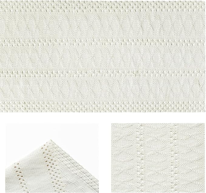 Artoid Mode Beige Woven Farmhouse Hollow Table Runner 12x60 Inch | Holiday - Image 5