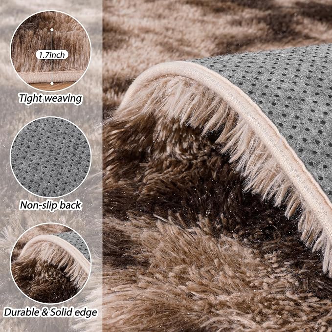 8x10 Area Rugs for Living Room, Ultra Soft Fluffy Large Shaggy Rug Carpet for - Image 5