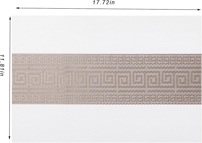 Placemats Set of 4 Washable Indoor | Outdoor Vinyl Place Mats - Image 2