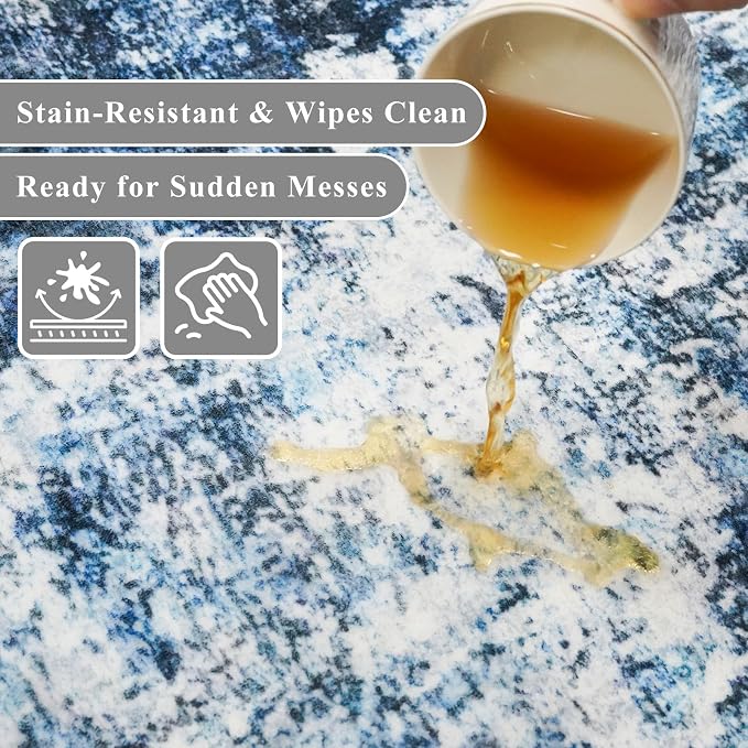4x8 Washable Area Rug – Non-Slip Rubber Backed Indoor Rug - Image 6